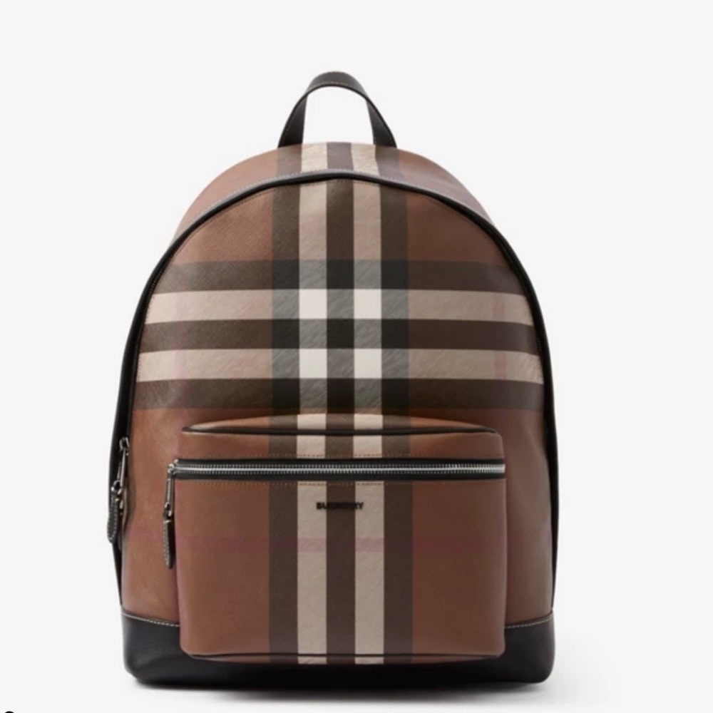 Burberry Brown Checkered Backpack - image 3